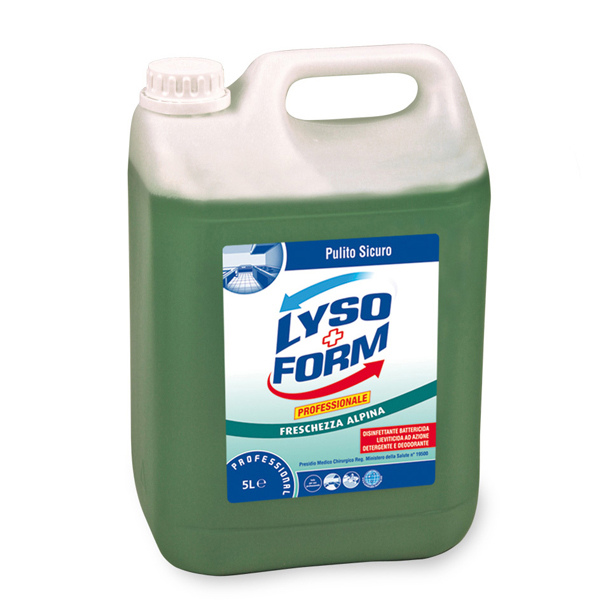 Detergente disinfettante - per pavimenti - freschezza alpina - 5 L -  Lysoform - Tecnoffice