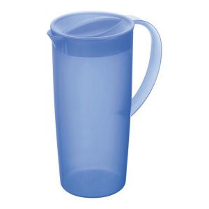 Caraffa con coperchio - 16 x 10,5 x 22,5 cm - PPL - 1,2 L - blu - Rotho