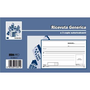 Blocco ricevute sanitarie - 50/50 fogli autoricalcanti - 23 x 15cm - Edipro  - Tecnoffice