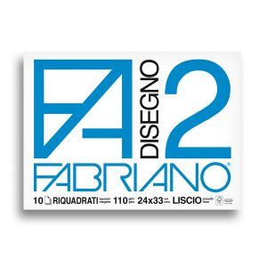 Album F2 - 24x33cm - 10 fogli - 110gr - liscio squadrato - punto metallo - Fabriano