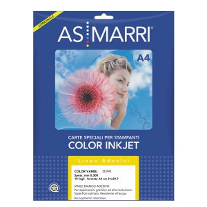 Vinile color vambj 8304 - per inkjet - A4 - bianco - 10 fogli - As Marri