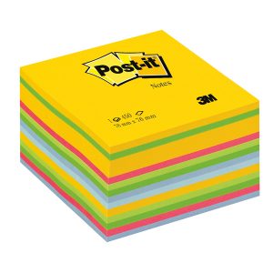 Blocco foglietti Cubo - 2030-U UL - 76 x 76 mm - 72 gr - colori assortiti - 450 fogli - Post it