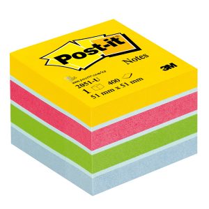 Blocco foglietti Minicubo - 2051-U - 51 x 51 mm - 72 gr - colori assortiti - 400 fogli - Post it