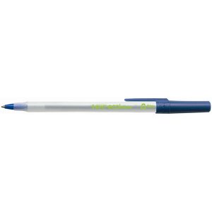 Penna a sfera a scatto con cappuccio ECOlutions - punta 1,0mm - blu  - Bic - conf. 60 pezzi