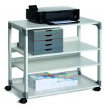 Mobile/carrello Multifunzione System 88 - con ruote - 4 ripiani - 75 x 43,2 x 87,9 cm - grigio - Durable