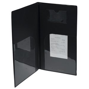 Portaconto Basic - 23,7 x 12,5 cm - PVC - nero - 4+2 buste fisse incluse - Securit