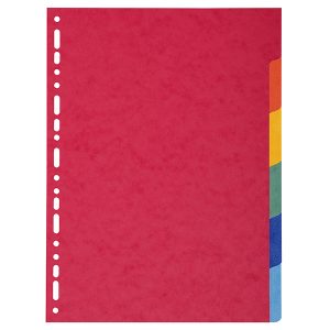 Separatore Forever - 6 tacche - cartoncino riciclato 220 gr - A4 - multicolore - Exacompta