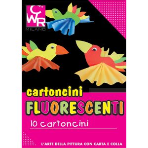 Cartelli fluo - senza scritte - 35x50 cm - 260 gr - colori assortiti - CWR - conf. 10 pezzi