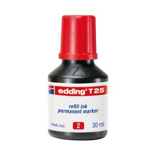 Ricarica Inchiostro per Marcatore Permanente - contenuto 30ml - rosso - Edding