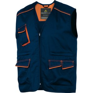 Gilet da lavoro Panostyle  M6GIL - sargia/poliestere/cotone - taglia XL - blu/arancio - Deltaplus