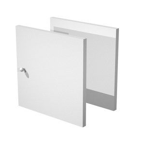 Coppia ante Rainbow - 32,2x32,1 cm - per libreria - grigio alluminio - Artexport