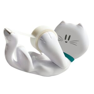 Dispenser Kitty - 1 rotolo Scotch Magic 810 1,9 cm x 7,5 m incluso - bianco - Scotch