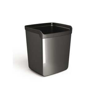 Bicchiere portapenne Mydesk - 8,7x7,4x10 cm - nero - Arda