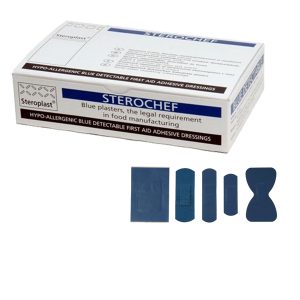Cerotti Blu Detectable - 5 misure assortite - blu - PVS - conf. 100 pezzi