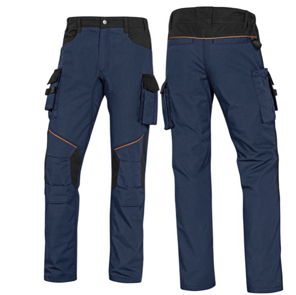 Pantalone da lavoro Mach 2 Corporate - twill/poliestere/cotone - taglia L - blu/nero - Deltaplus