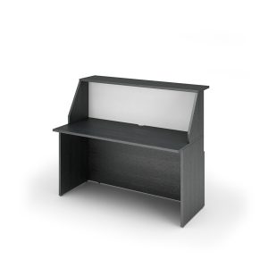 Modulo Prestige reception sopralzo/desktop - 140 x 76,1 x 117 cm - nero venato/bianco - Artexport