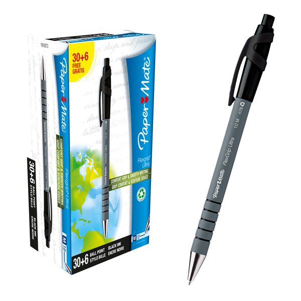 punta fine Paper Mate penne a sfera 0,7mm 50 pezzi Comfort Grip blu
