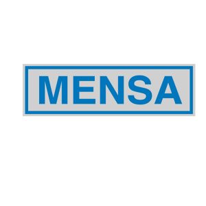 Targhetta adesiva - MENSA - 16,5 x 5 cm - Cartelli Segnalatori