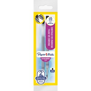 Refill a sfera gel cancellabili Erasable gel - punta 0,7 mm - nero - Papermate - blister 2 pezzi