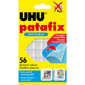 Supporti in gomma adesiva UHU Patafix - invisibile - UHU - conf. 56 pezzi