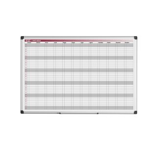 Planner magnetico annuale - 90 x 60 cm - silver - Bi-Office