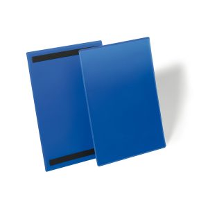 Buste identificative magnetiche - A4 verticale - blu - Durable - conf. 50 pezzi