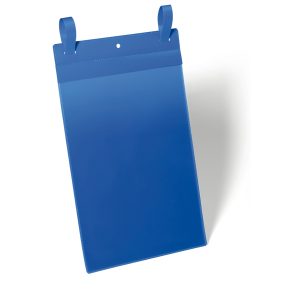 Buste identificative - con fascette di aggancio - A4 verticale - blu - Durable - conf. 50 pezzi