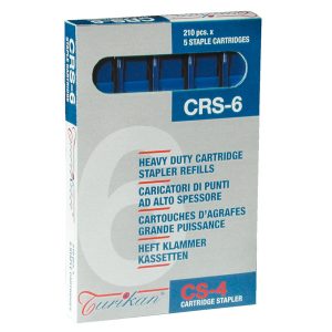 Caricatori CRS6 - 210 punti 6 mm - capacitA' massima 25 fogli - blu - Turikan - conf. 5 pezzi