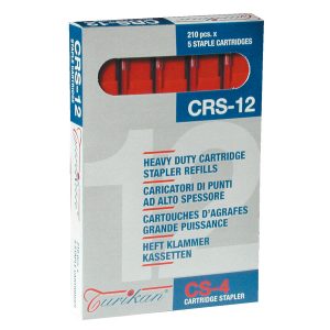 Caricatori CRS6 - 210 punti 12 mm - capacitA' massima 80 fogli - rosso - Turikan - conf. 5 pezzi