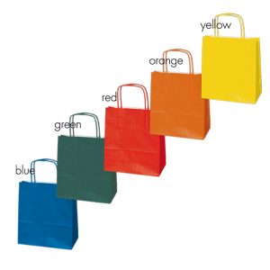 Shopper - maniglie cordino - 22 x 10 x 29 cm - carta kraft - mix Natale - Mainetti Bags - conf. 25 pezzi