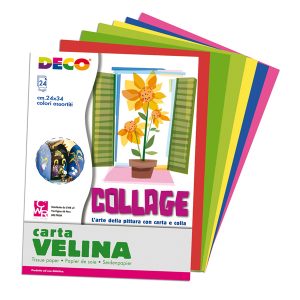 Album di carta velina - 24x34cm - colori assortiti - DECO - 24 fogli