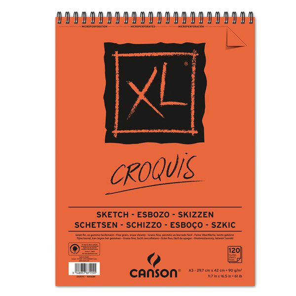 Album XL Croquis - A3 - 90 gr - 120 fogli - Canson - Tecnoffice