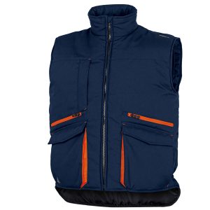 Gilet imbottito Sierra 2 - tela/poliestere/cotone foderato - taglia XL - blu/arancio - Deltaplus