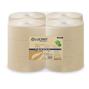 Carta igienica EcoNatural Mini Jumbo - 9,1 cm x 150 mt - 15,5 gr - diametro 18 cm - Lucart