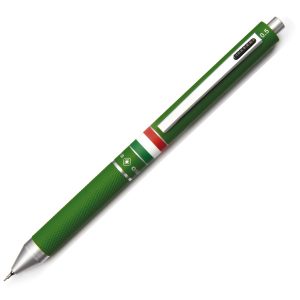 Penna a sfera a scatto multifunzione - fusto verde gommato Italia - Osama
