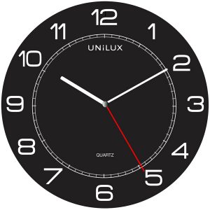 Orologio da parete Mega - diametro 57,5 cm - nero - Unilux