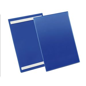 Buste identificative - con bande adesive - A4 verticale - blu - Durable - conf. 50 pezzi