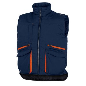 Gilet imbottito Sierra 2 - tela/poliestere/cotone foderato - taglia XXL - blu/arancio - Deltaplus