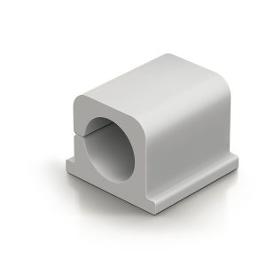 Clip Cavoline  PRO fermacavi - adesiva - per 2 cavi - grigio - Durable - conf. 4 pezzi