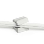 Clip Cavoline  PRO fermacavi - adesiva - per 2 cavi - grigio - Durable - conf. 4 pezzi