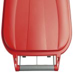 Bidone mobile - 49x54x85 cm - con chiusura a clip - 100 L - grigio/rosso - Mobil Plastic