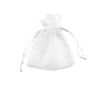 Sacchetti bomboniera Milly - 8,5 x 10 cm - organza - bianco - PNP - conf. 20 pezzi