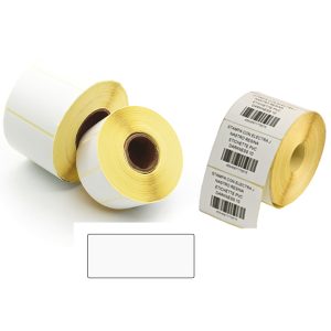 Etichette per trasferimento termico diretto - 2 piste - 40 x 21 mm - Printex - rotolo da 5000 pezzi