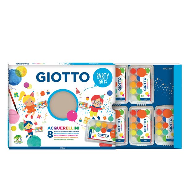 Set 8 astucci da 15 acquerellini - party gifts - diametro 15mm - Giotto -  Tecnoffice