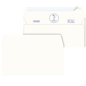 Busta a sacco Kami Strip - senza finestra - 11 x 23 cm - 100 gr - carta riciclata FSC  - bianco - Pigna - conf. 500 pezzi