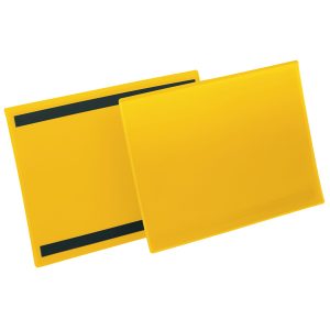 Buste identificative magnetiche - A4 orizzontale - giallo - Durable - conf. 50 pezzi
