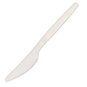 Coltello monouso in CPLA - 16 cm - bianco - Leone - conf. 50 pezzi