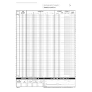 Blocco registro corrispettivi - 12/12 copie autoric. - 29,7 x 21,5 cm - DU168512C00 - Data Ufficio