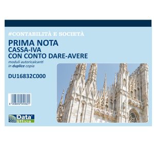 Blocco prima nota cassa/IVA c/conto (dare/avere) - 50/50 copie autoricalcanti - 21,5 x 29,7 cm - DU16832C000 - Data Ufficio