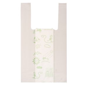 Shoppers Mini - 22 x 40 cm - mater-bi - bianco - scatola 500 pezzi